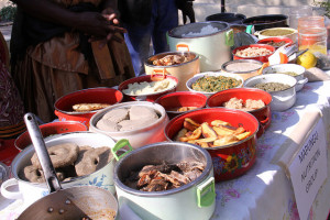 Dishes prepared on site for a food fair held in the Barotse floodplain. The food was judged in a competition for the most nutritious dish. (Bioversity International/ E.Hermanowicz)